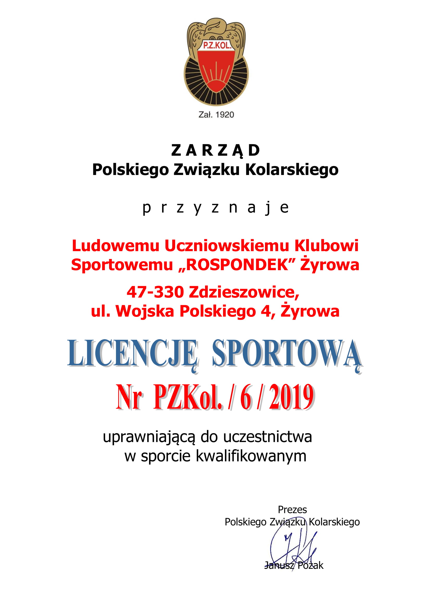 6 2019 Rospondek Żyrowa 1