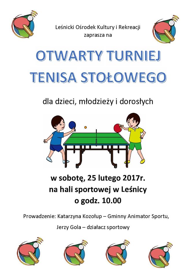 tenis stolowy lesnica